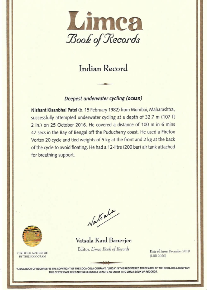 nishant's certificate